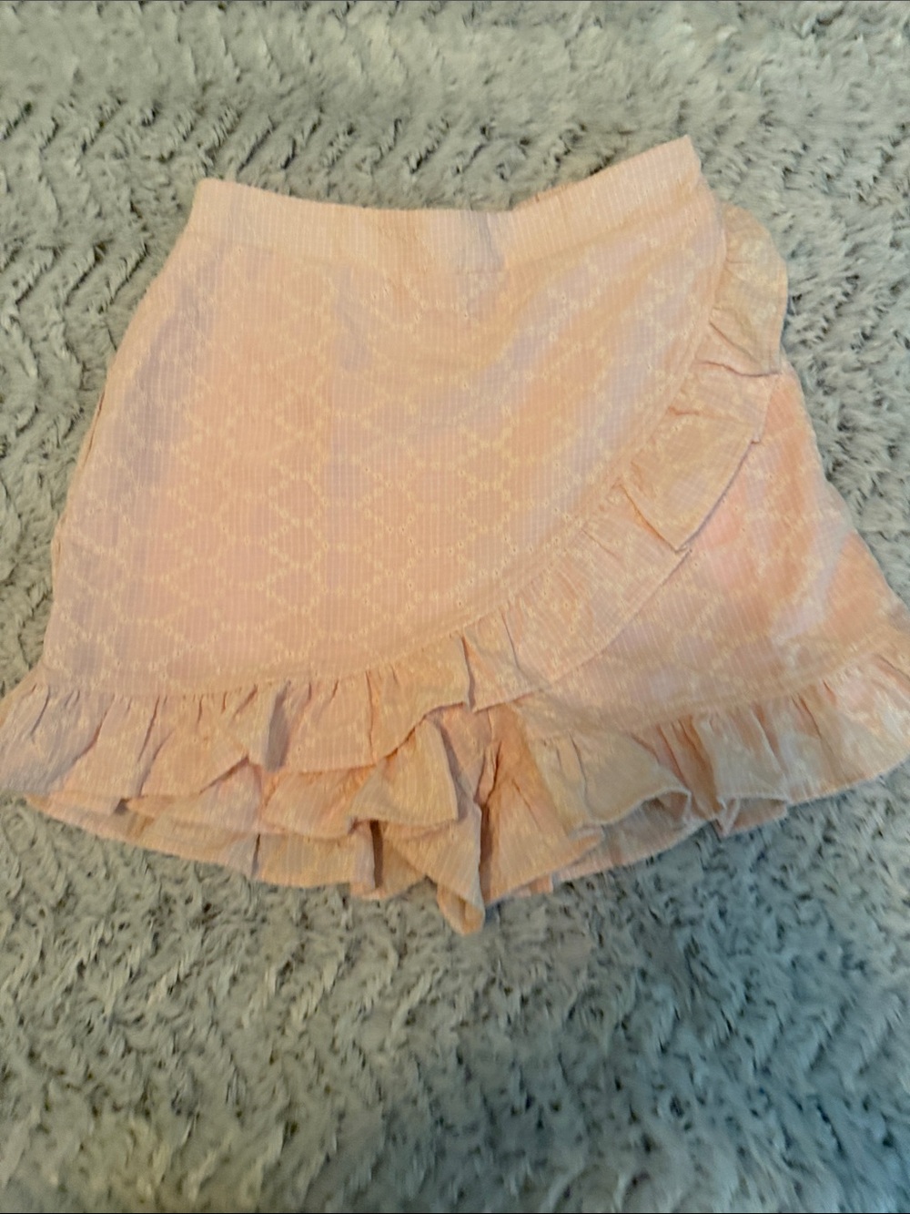 Peach Ruffle Skort - Women's Summer Skort by Strut & Bolt S NWT